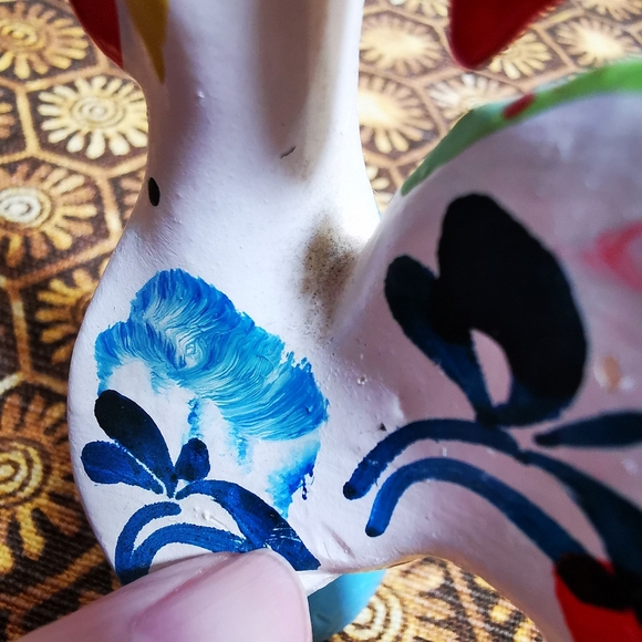 Vintage Portugese Pottery Rooster Figure - Picture 8 of 11